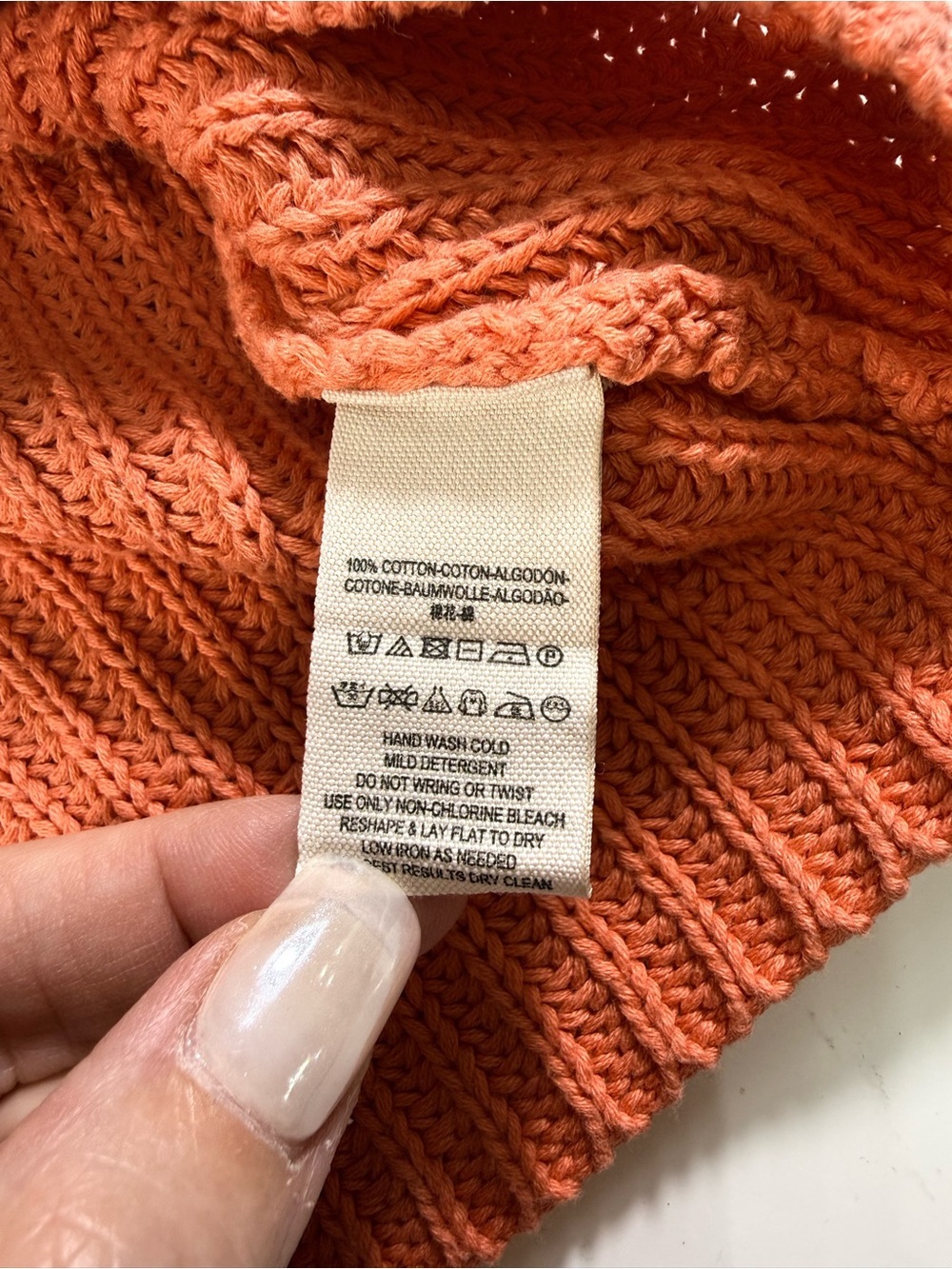 Free People 100% Cotton Coral V-Neck Bell Sleeve Sweater - Picture 6 of 7